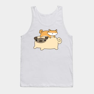 Pug and Little Shiba Tank Top